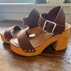 Brown Platform Sandals
